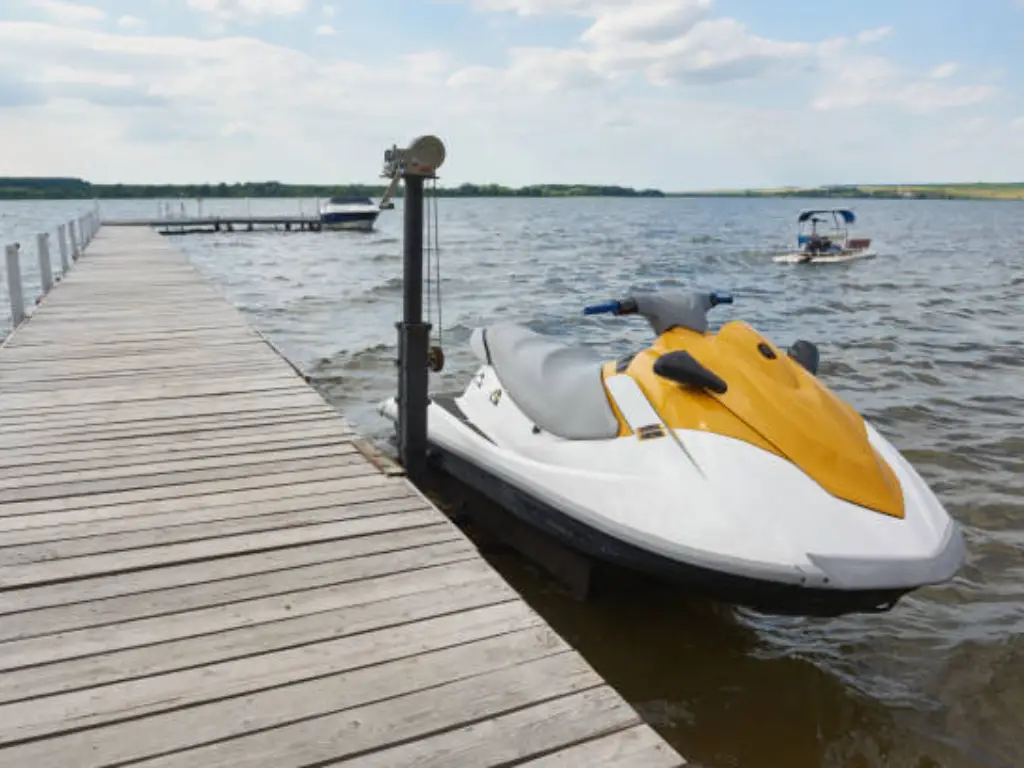 Jet ski parked at the pier