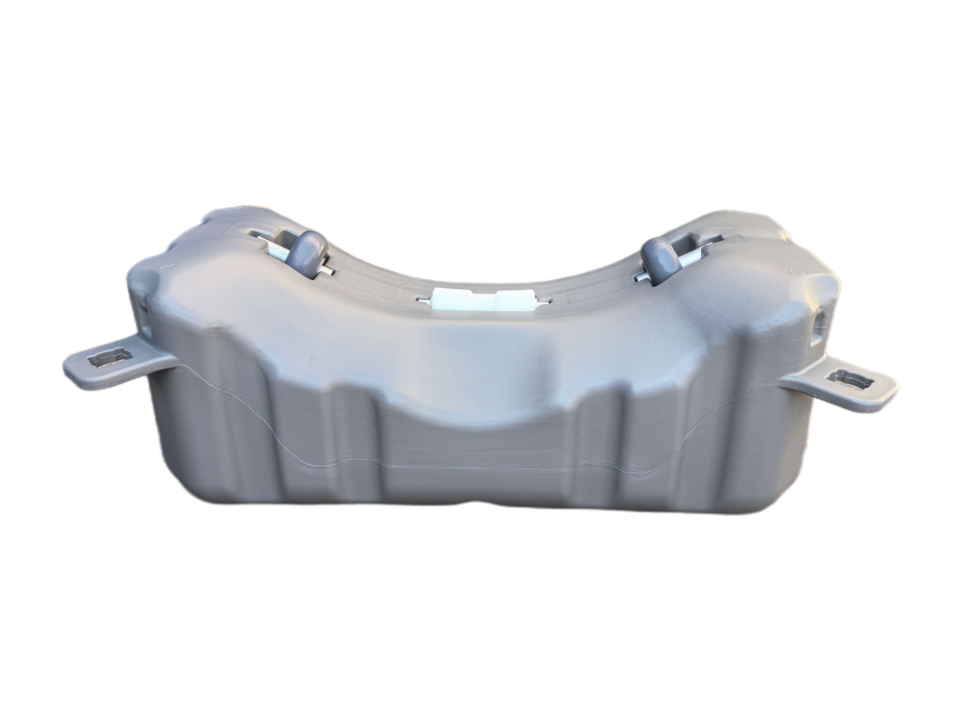 Blocco per banchina a U alta con 2 rulli laterali più grandi