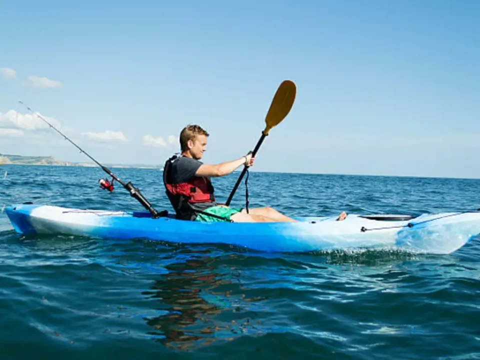 Kayak de pêche en mer