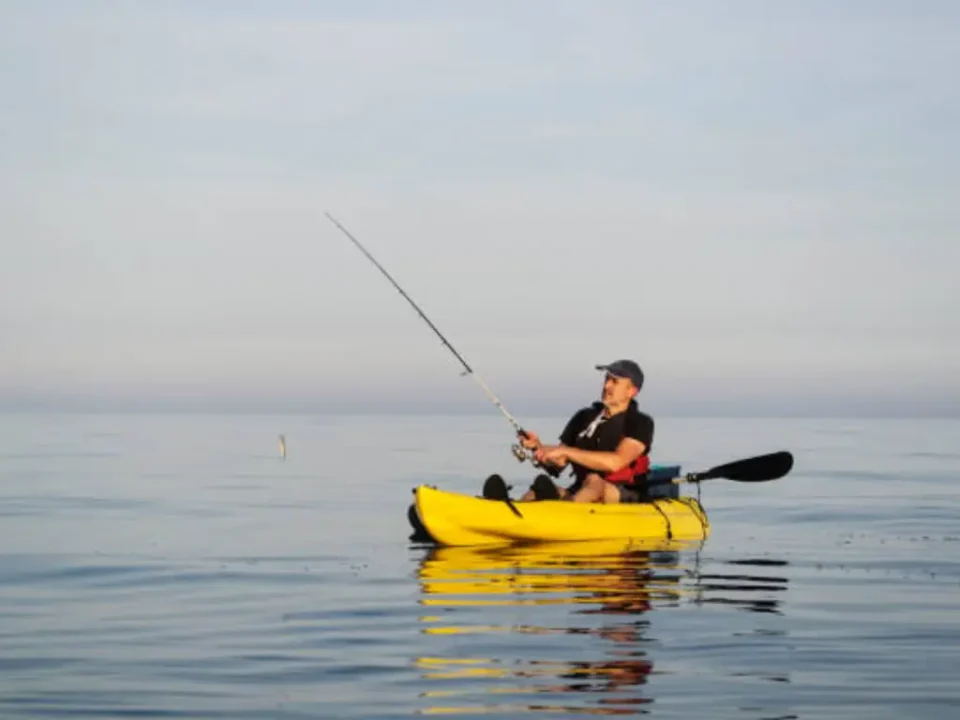 Kayak de pêche en mer