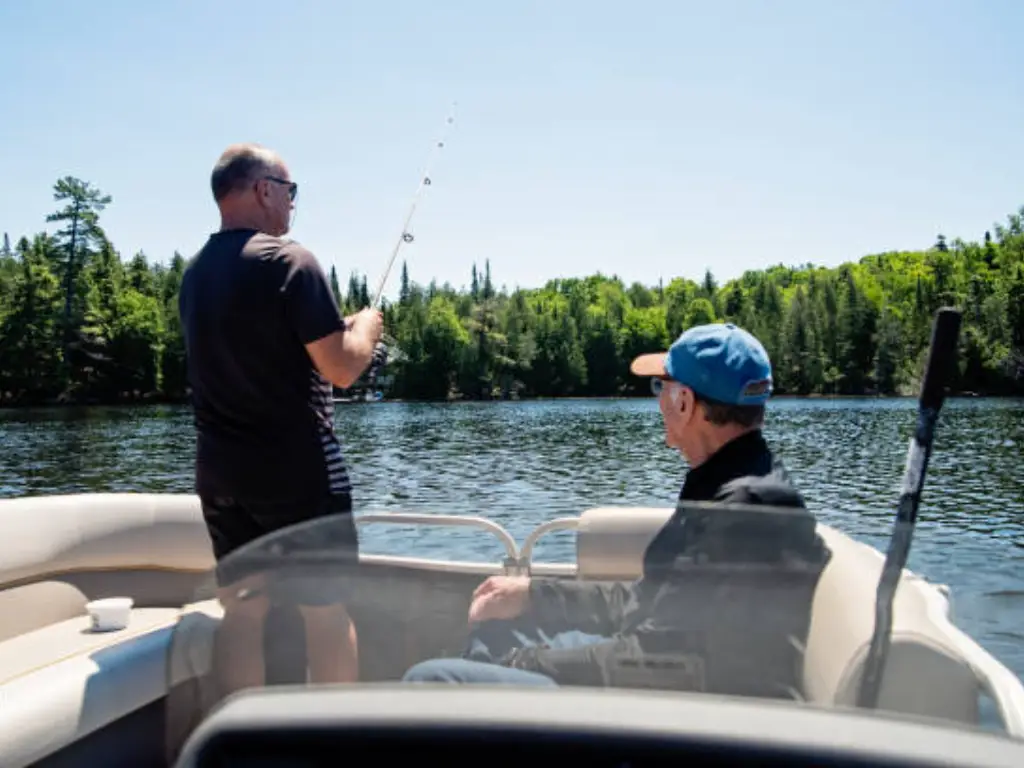 pontoon boat fishing setup