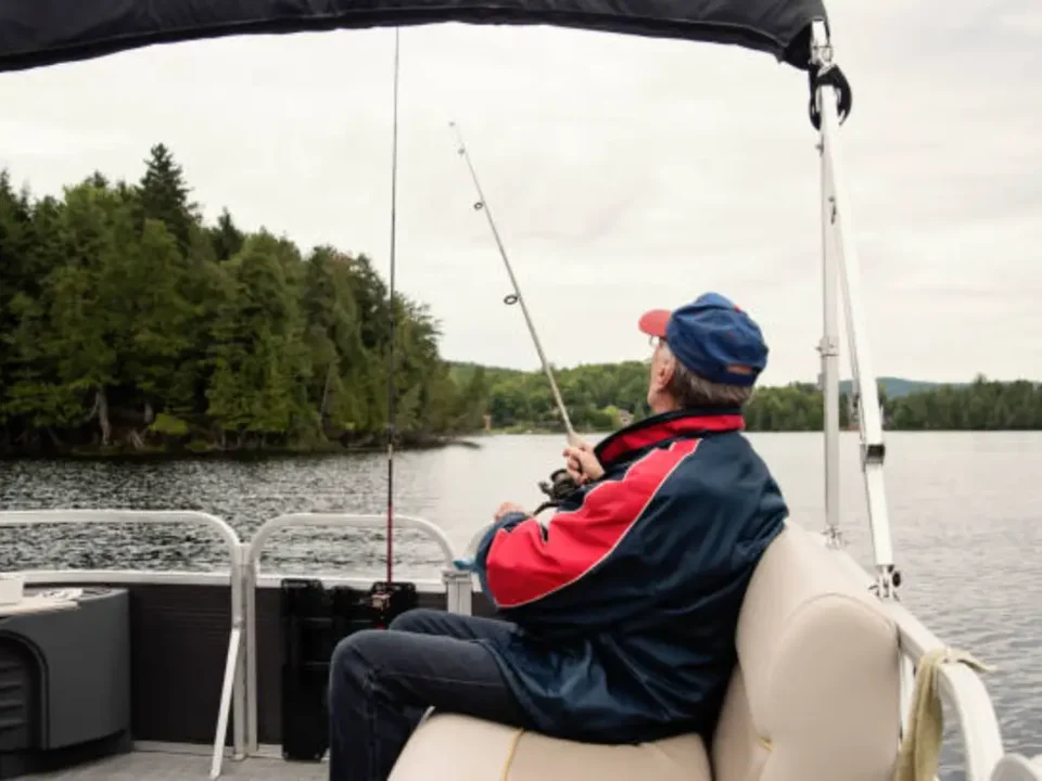 pontoon boat fishing setup