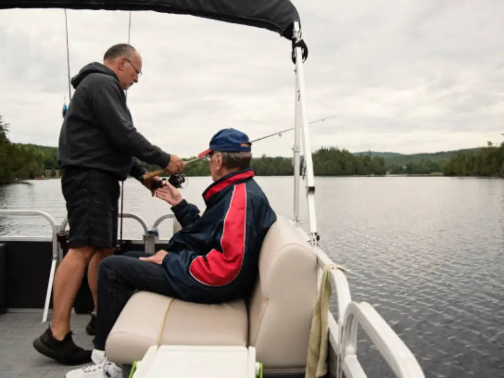 pontoon boat fishing setup